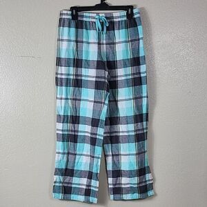 SO Pajama Pants Plaid Blue Size L EUC